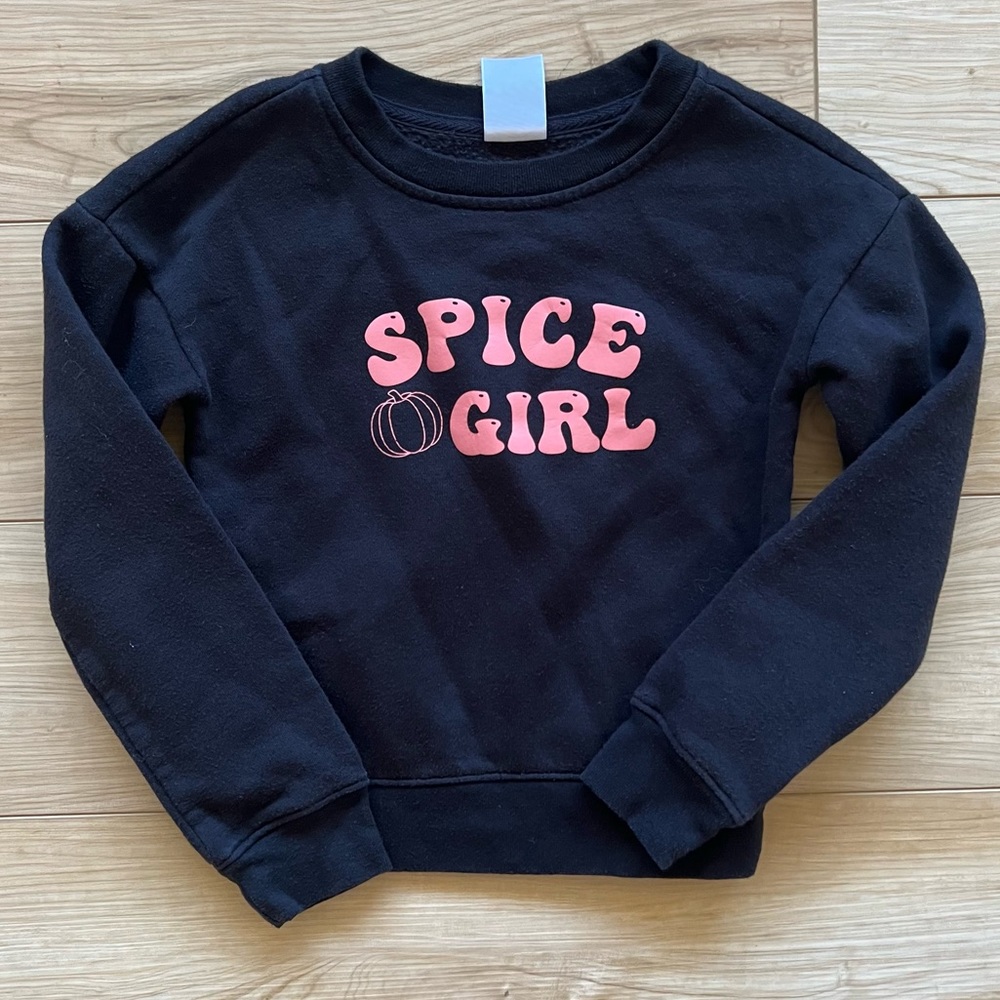 4/5 girls Spice Girl Pumpkin crewneck sweatshirt